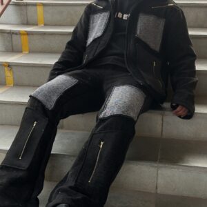 coord - zipper distressed coord set