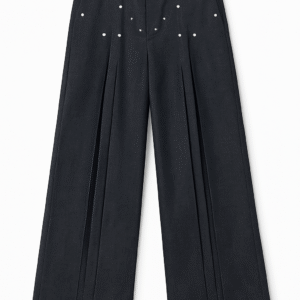 Studded Pleatwide Denim