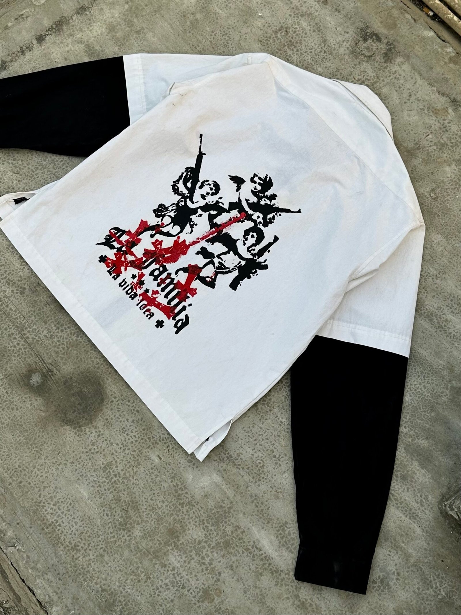 zipper LA familia printed shacket - Image 2