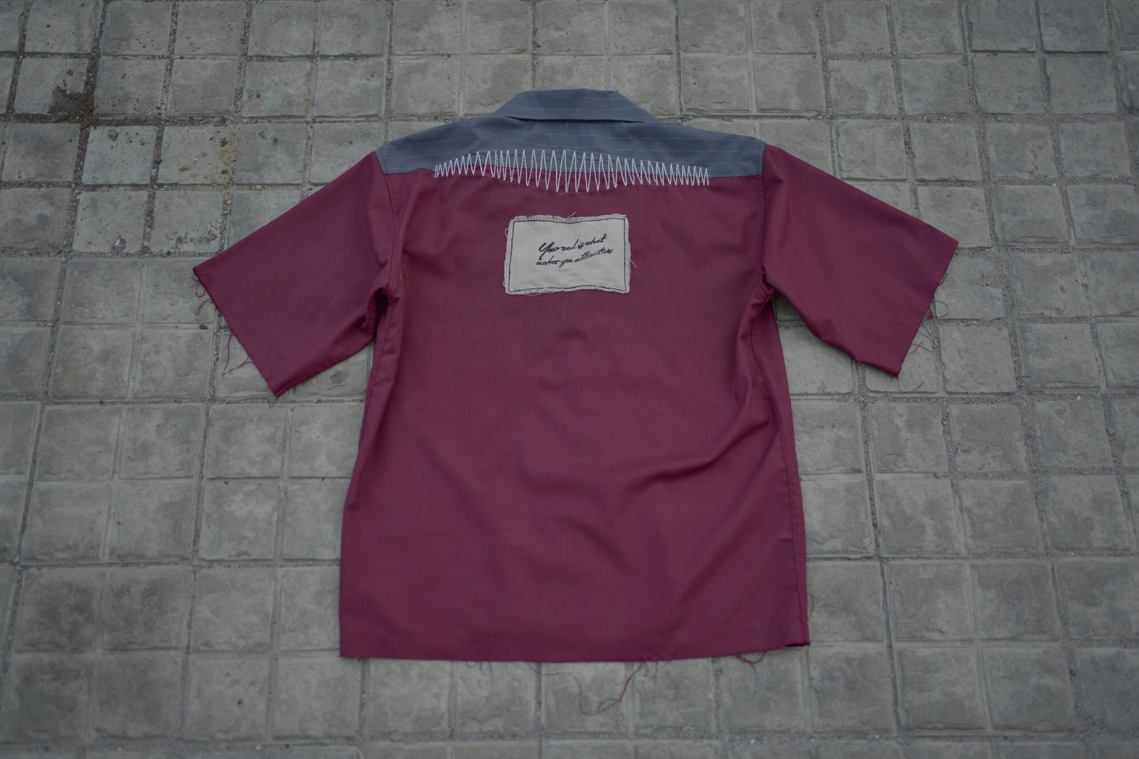 upcycled stripped distress shirt - Image 7