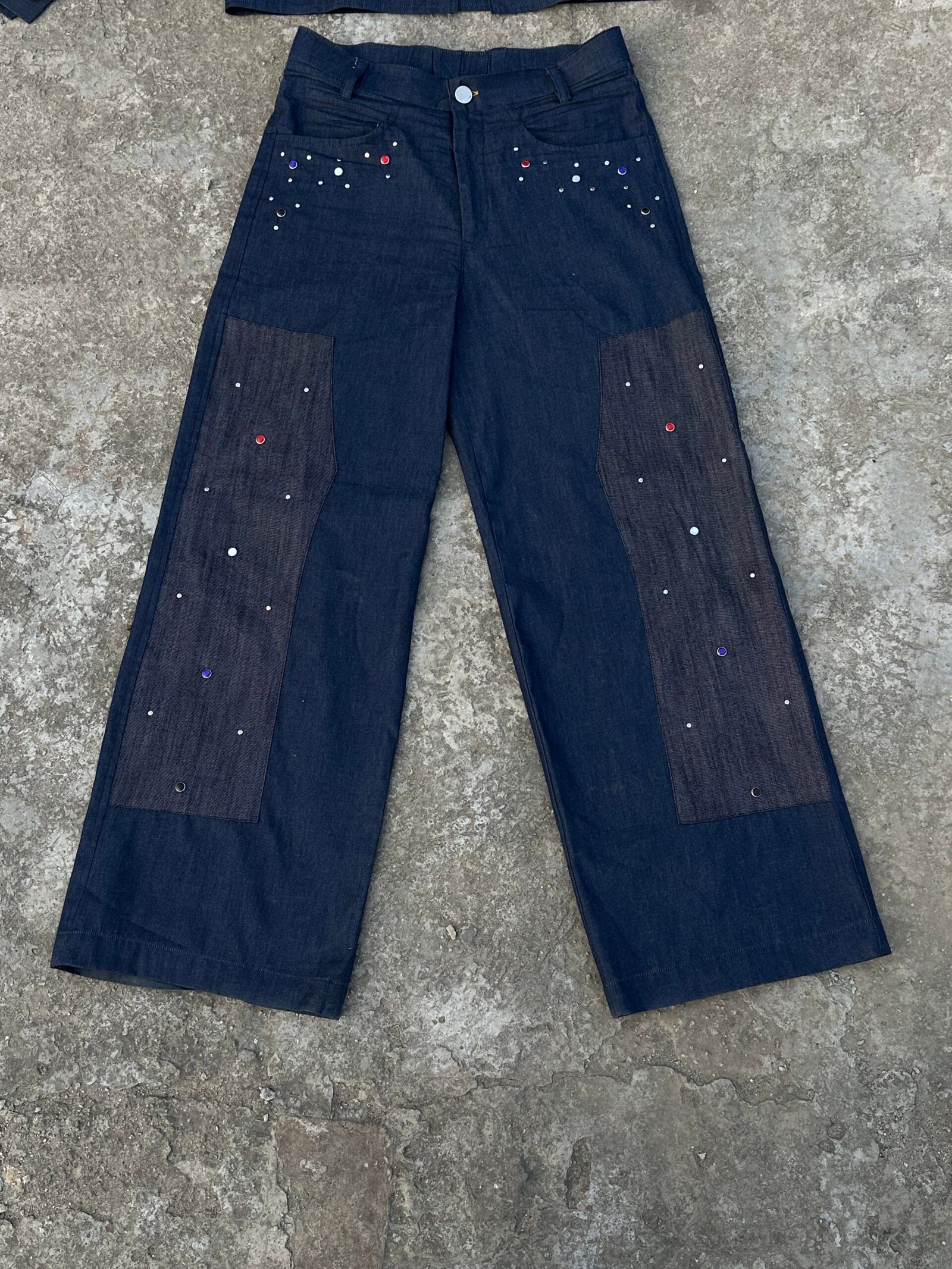 studded chaos denim co-ord set - Image 8