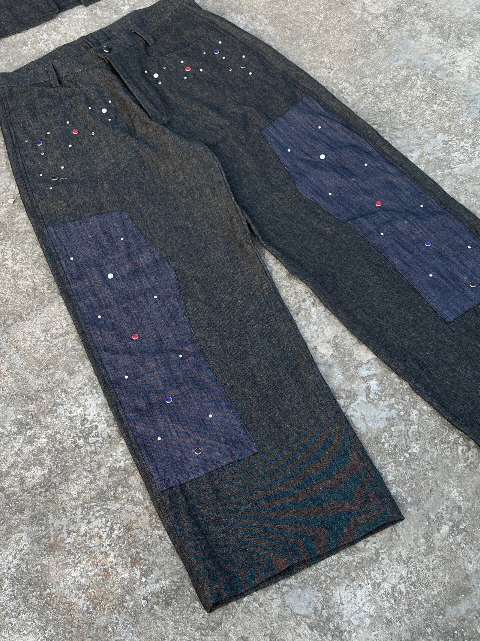 studded chaos denim co-ord set - Image 7