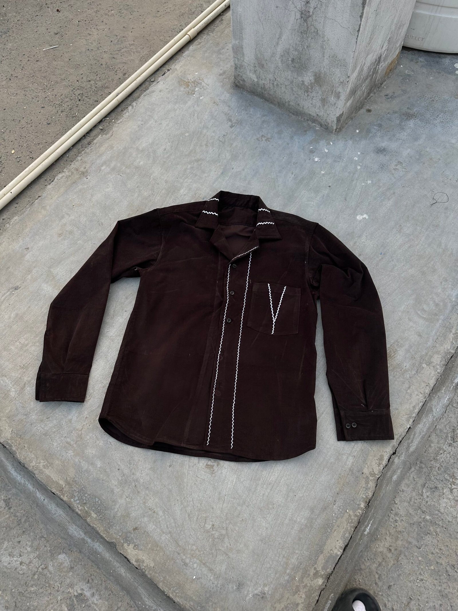 corduroy embroidered shirts - Image 4