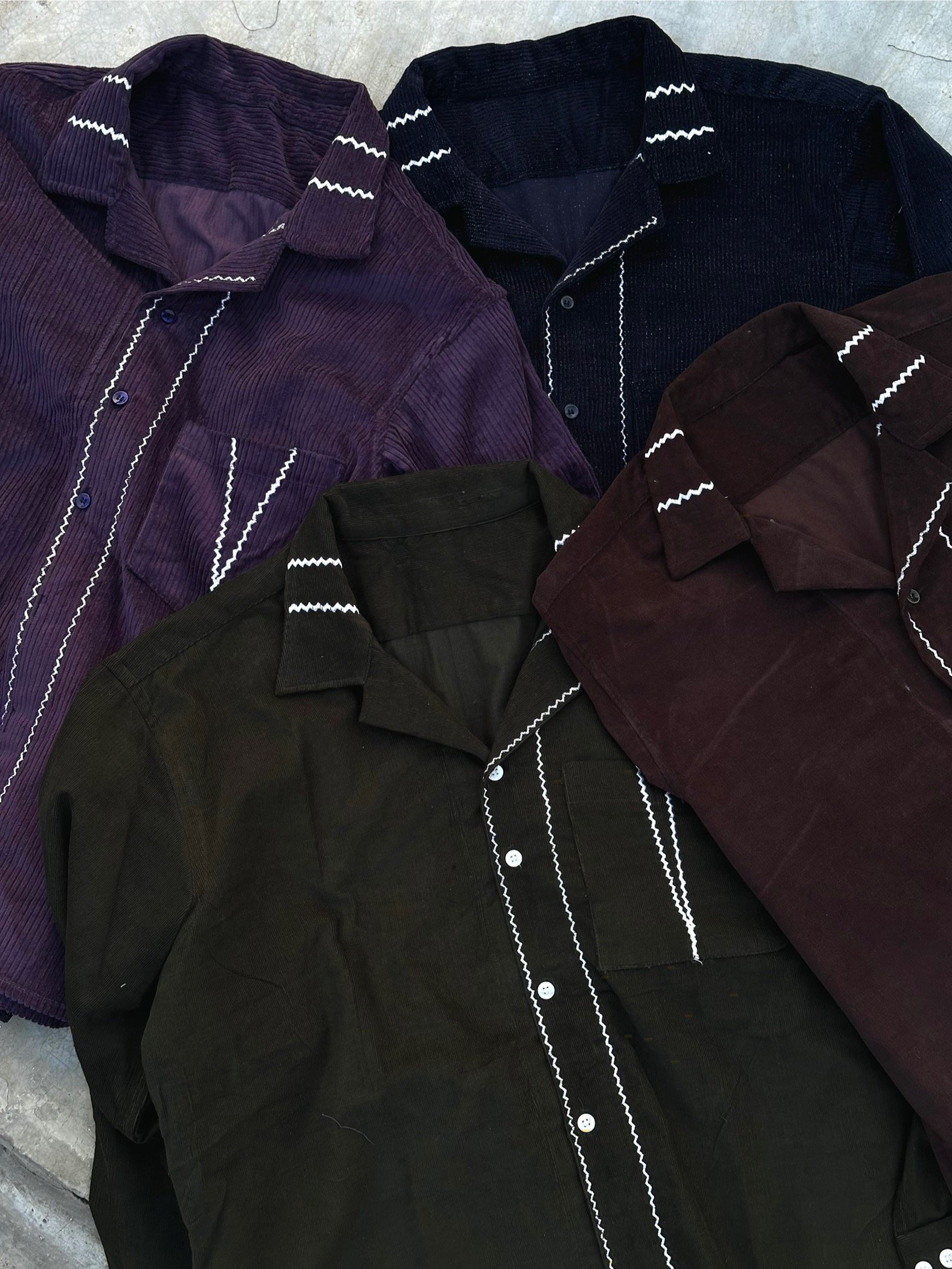 corduroy embroidered shirts