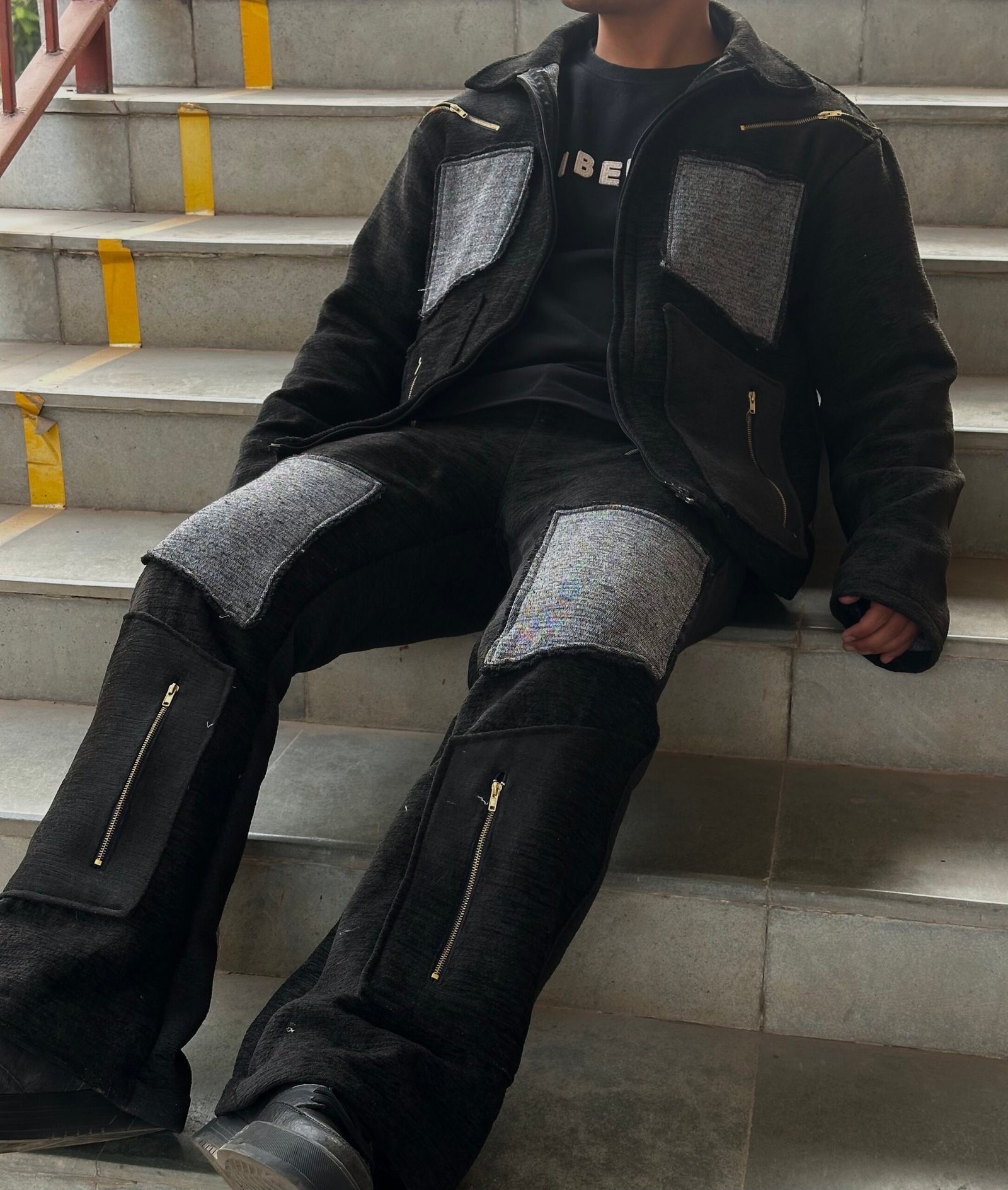 coord - zipper distressed coord set